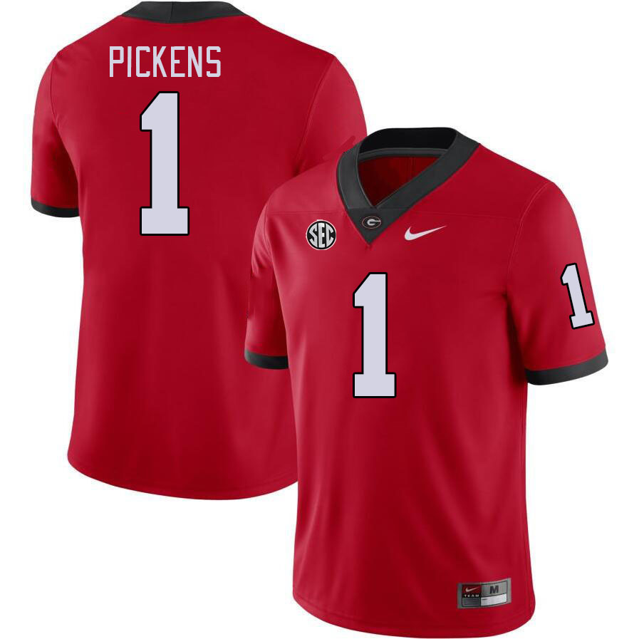 #1 George Pickens Georgia Bulldogs Jerseys Football Stitched-Red